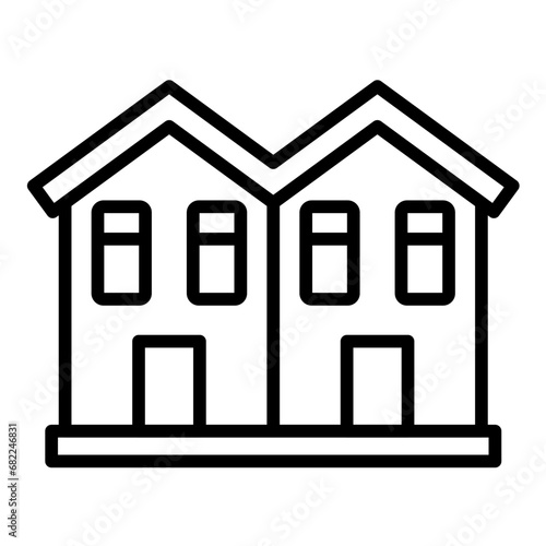 Semi Detached House Icon