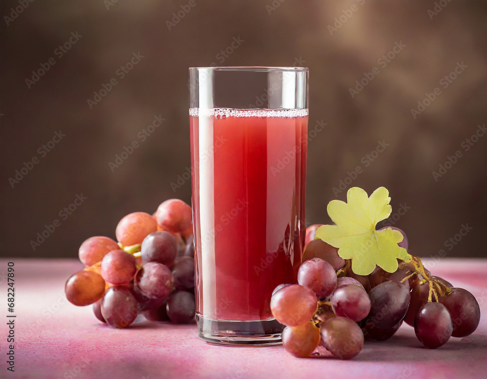 glass of grape juice and grapes glass of grape juice and grapes