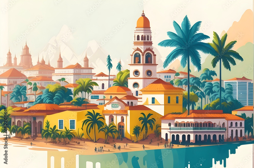 Obraz premium Beauty of the Brazil | Travel Destination Poster Design
