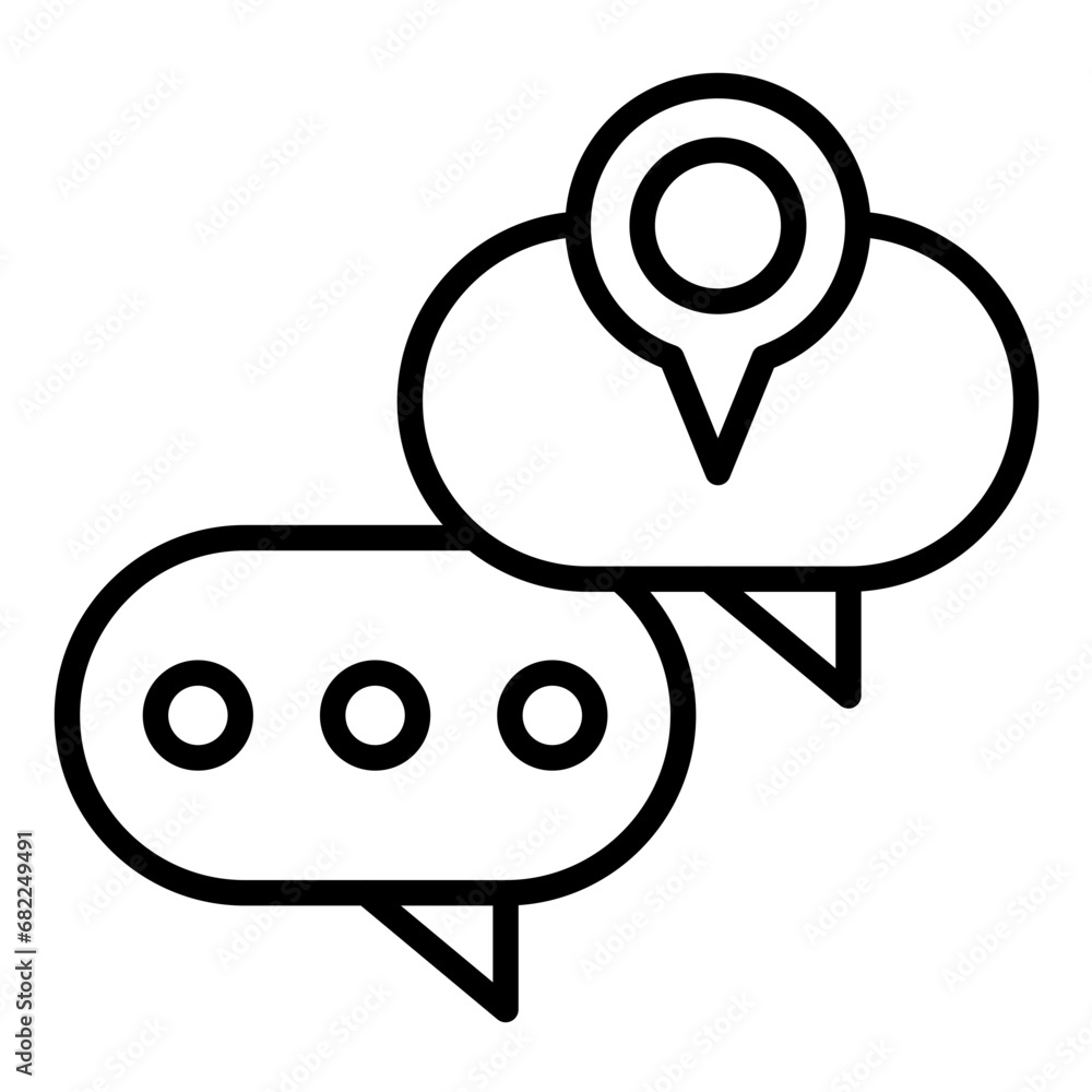 Obraz premium Map Chat Icon