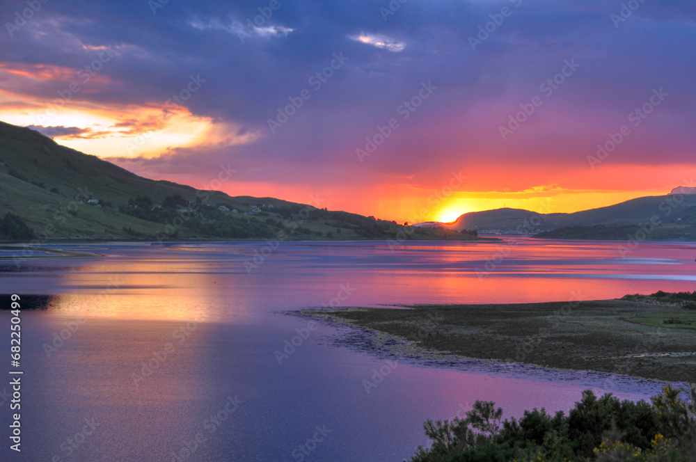 Loch Broom at sunset (Scotland)