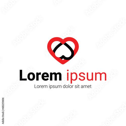 love and heart and spade logo.