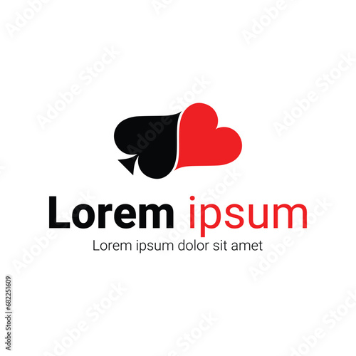 love and heart and spade logo.