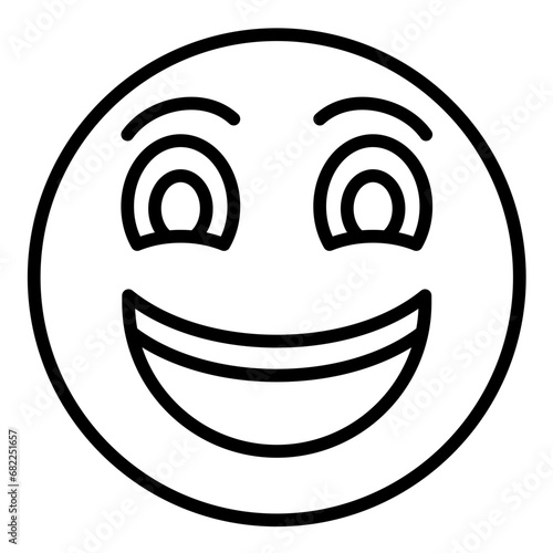 Grinning Face with Big Eyes Icon