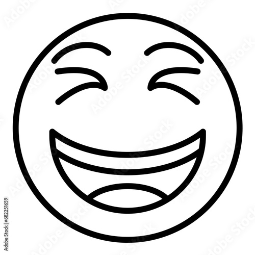 Grinning Squinting Face Icon