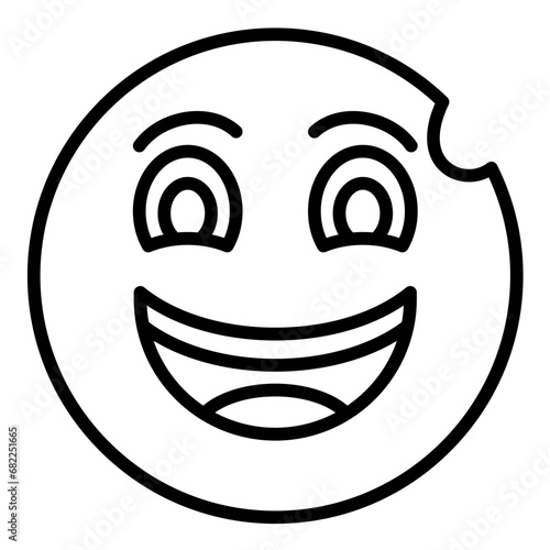Grinning Face with Sweat Icon
