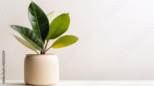 A Green Oasis: A Vibrant Potted Plant Brimming With Life and Freshness photo