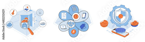 Blockchain vector illustration. The blockchain concept challenges traditional centralized systems, fostering innovation and decentralization The future finance lies in widespread adoption blockchain photo