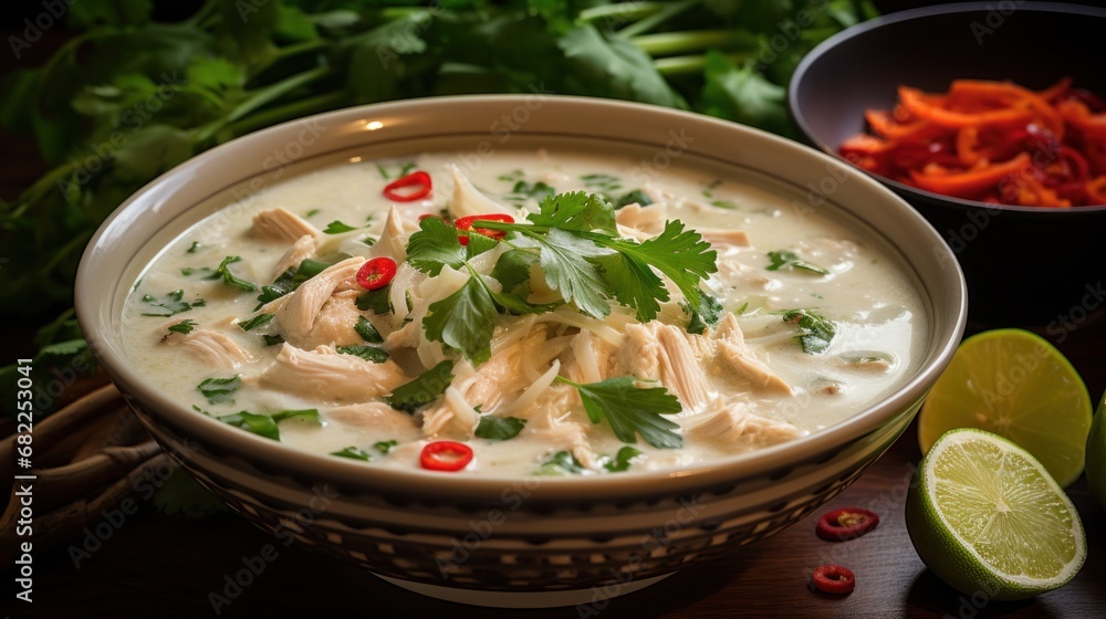 A fragrant and exotic Thai soup with lemongrass, coconut milk