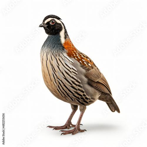 Gambles Quail bird isolated on a white background