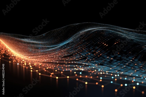 Photo digital cyberspace and data network
