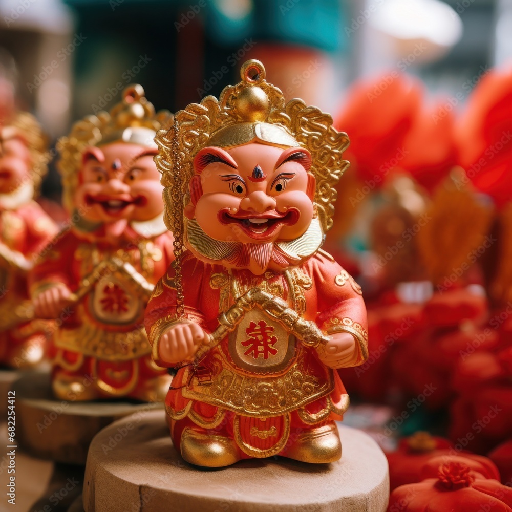 a red and gold Chinese New Year decoration