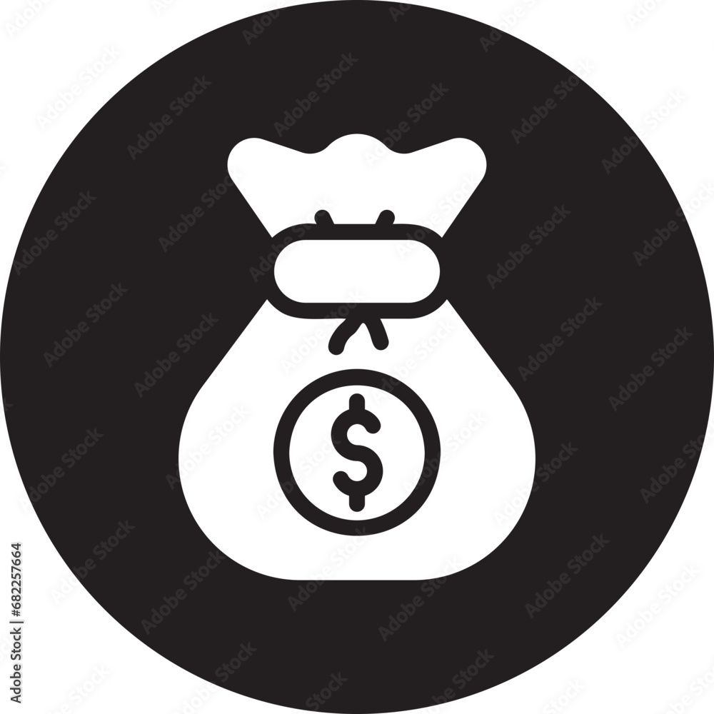 money bag glyph icon money bag glyph icon