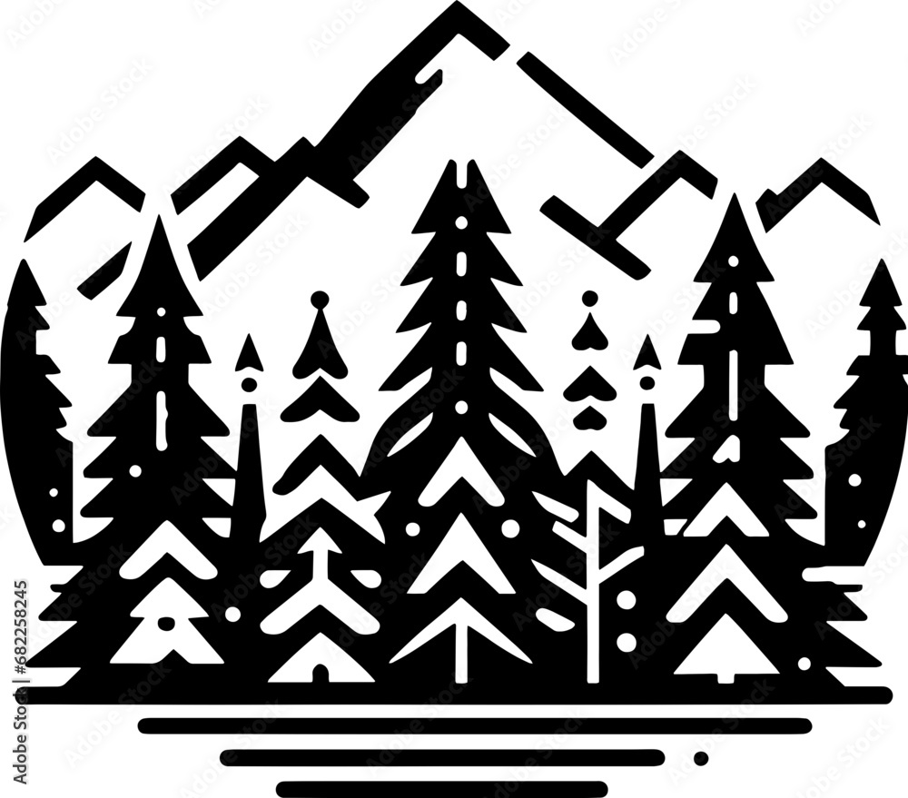 Obraz premium Wintery Forest Scene 4