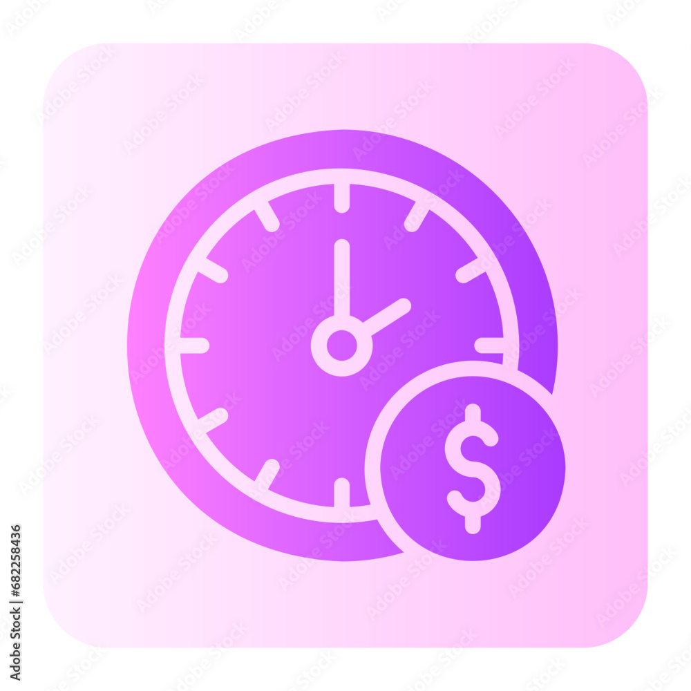 time is money gradient icon