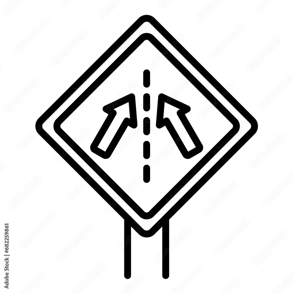 Keep In Lane Icon Keep In Lane Icon