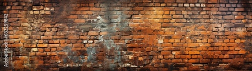 Weathered Brick Wall with Historical and Nostalgic Atmosphere