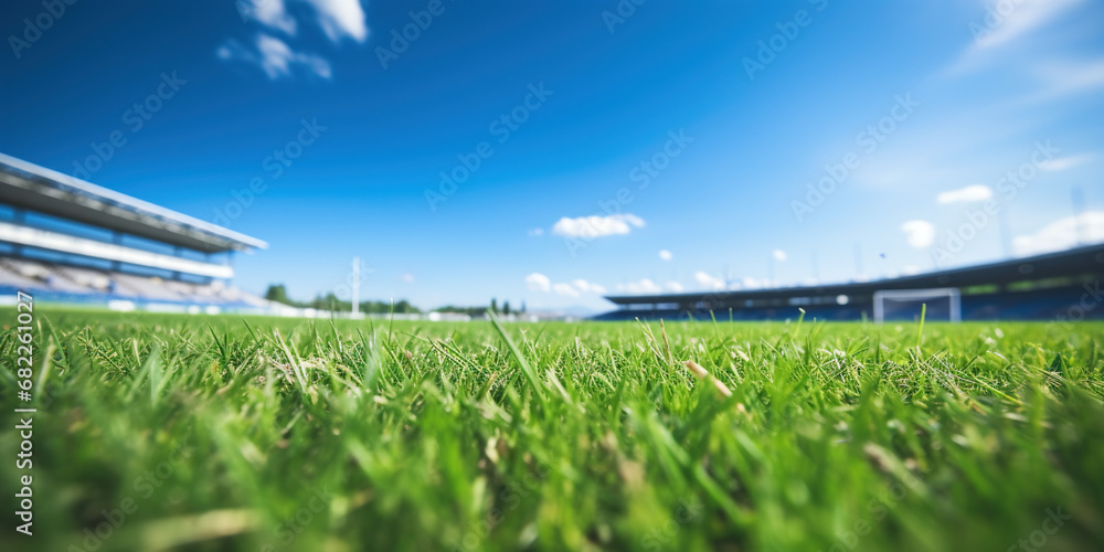 Fototapeta premium Close-up of Outdoor Sports Stadium Turf