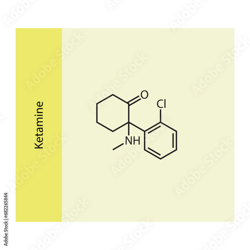 Molecular structure diagram of Ganglioside GM1 - monosialotetrahexosylganglioside yellow Scientific vector illustration.