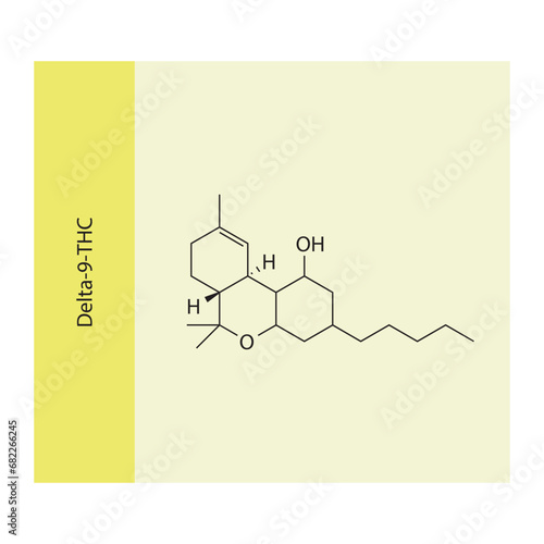 Molecular structure diagram of Sphinagnine - a sphingoid base. white Scientific vector illustration.