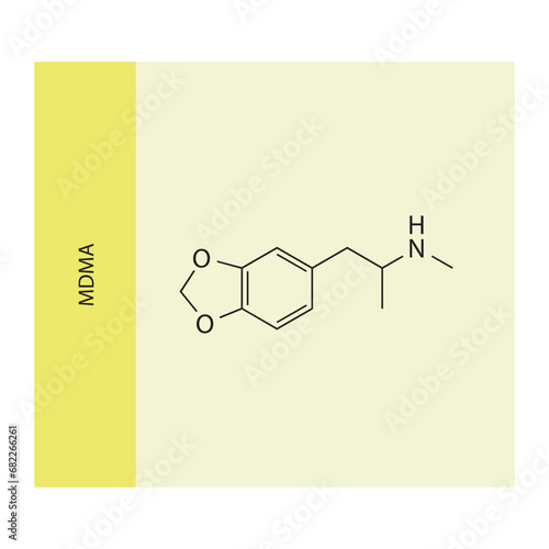 Molecular structure diagram of Sphinagnine - a sphingoid base. green Scientific vector illustration.