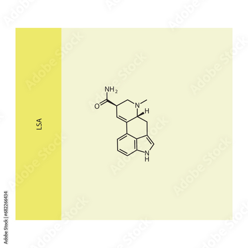 Molecular structure diagram of Ganglioside GM1 - monosialotetrahexosylganglioside green Scientific vector illustration.