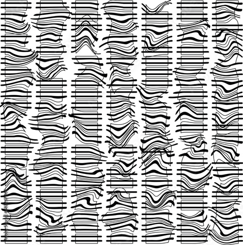 Distorted texture with lined structures similar to rails