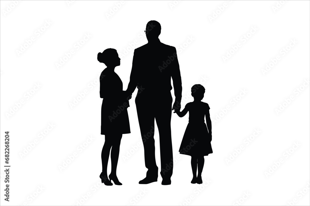 Silhouette of a parent and child, Silhouette of a family, Silhouettes of people in poses, silhouette of a couple