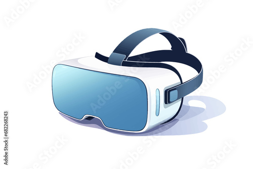 Virtual reality headset isolated vector style with transparent background illustration photo