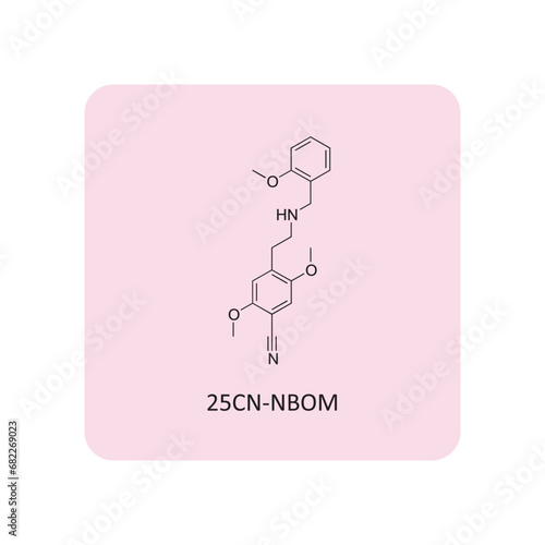 Diagram showing schematic molecular structure of Phosphatidylethanolamine  Scientific vector illustration.