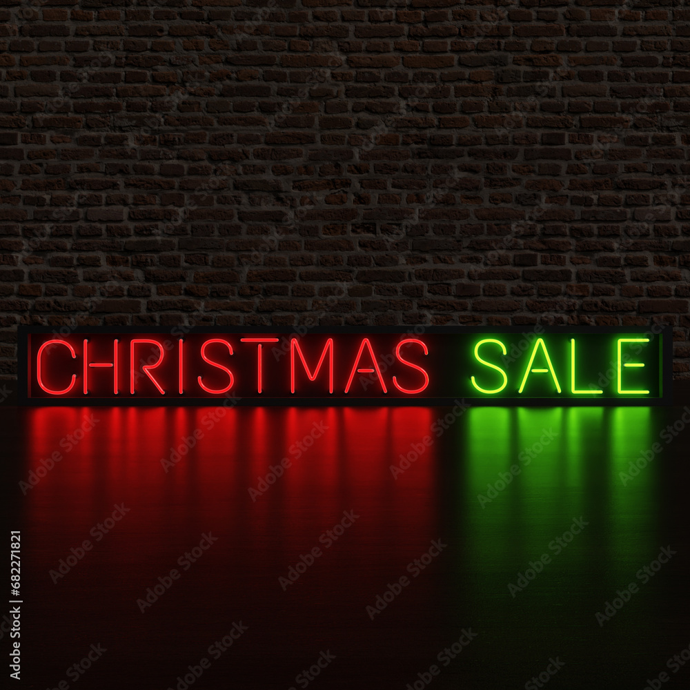  Christmas Sale With Brick Background
