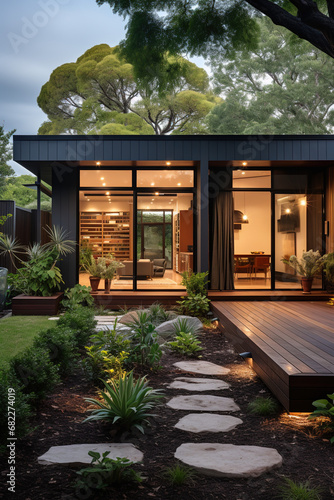 Wooden-style Cabin in the Forest