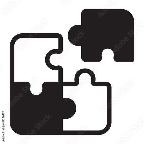 puzzle glyph icon