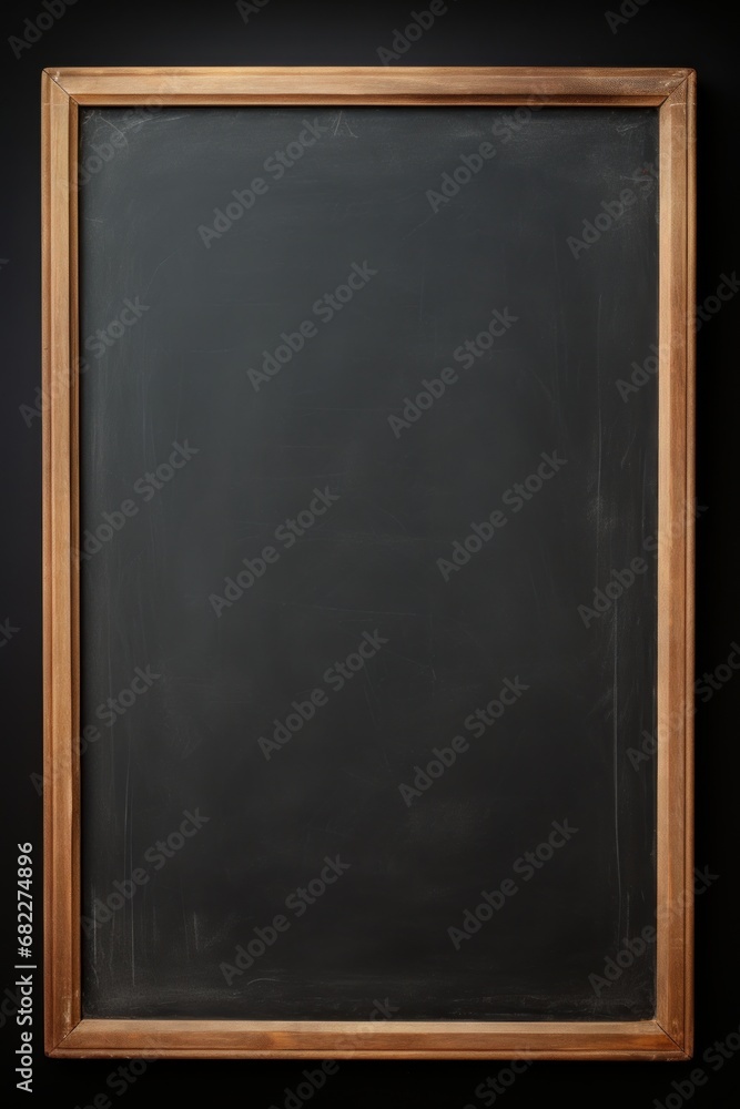 A clean slate chalkboard with no chalk marks on it AI generated illustration A clean slate chalkboard with no chalk marks on it AI generated illustration