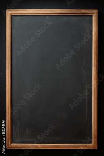 A clean slate chalkboard with no chalk marks on it AI generated illustration