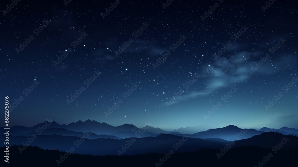 A clear night sky for product mockup AI generated illustration