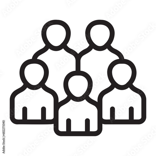 teamwork line icon