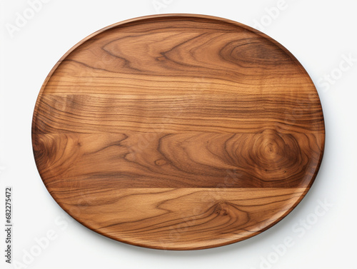 the wooden board is shown upside down on a white background, in the style of tondo, aerial photography, photorealistic rendering created with Generative Ai