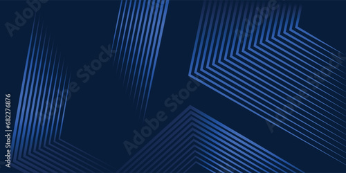 Dark blue background. Modern lines curves abstract presentation background. Luxury paper cut background