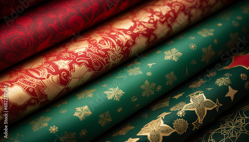 colorful gift wrapping paper rolls