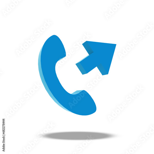 Free Download blue 3d phone icon - GFXLoad
