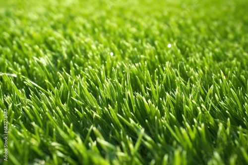 close-up of fresh white lines on green grass