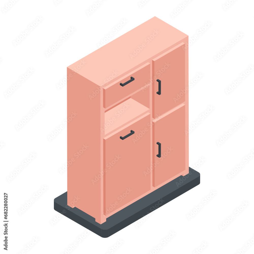 Barber Shop Interior Isometric Icon Barber Shop Interior Isometric Icon