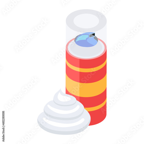 Barber Shop Interior Isometric Icon