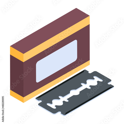 Barber Shop Interior Isometric Icon