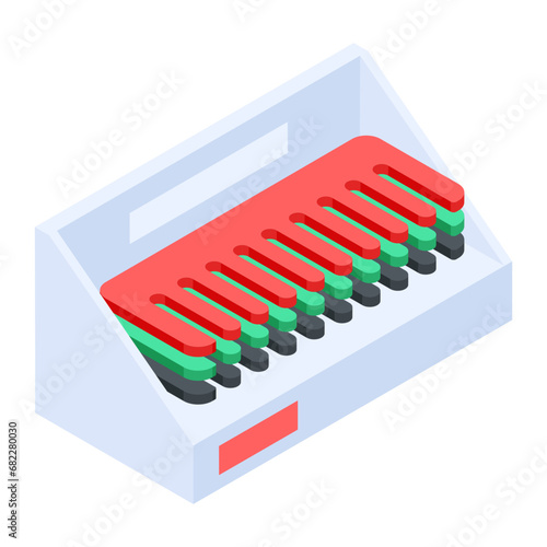 Barber Shop Interior Isometric Icon