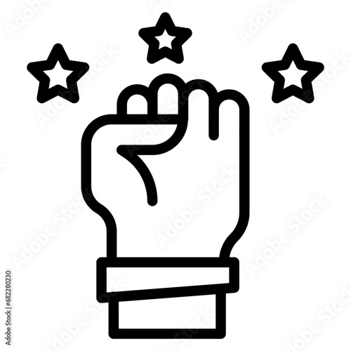 Courage Line Icon