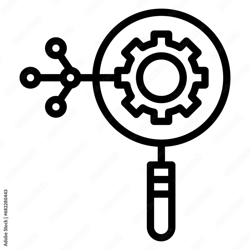 Root Cause Analysis Line Icon Root Cause Analysis Line Icon