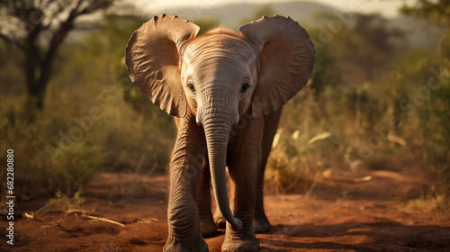 African elephant calf 8K created with Generative Ai