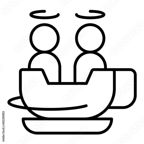 Spinning Ride Line Icon